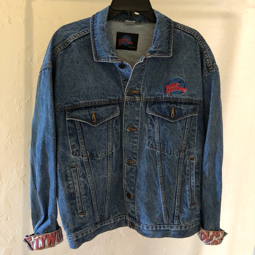 Planet Hollywood Beverly Hills Jean Jacket size XL